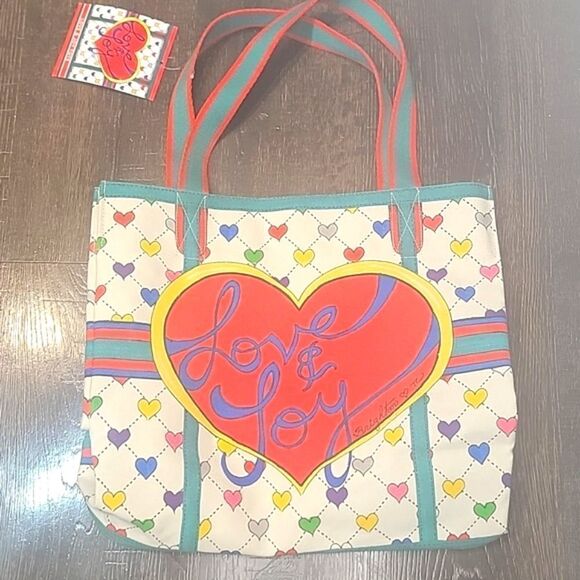 Brighton Holiday Christmas Love & Joy Canvas Tote - Picture 3 of 15